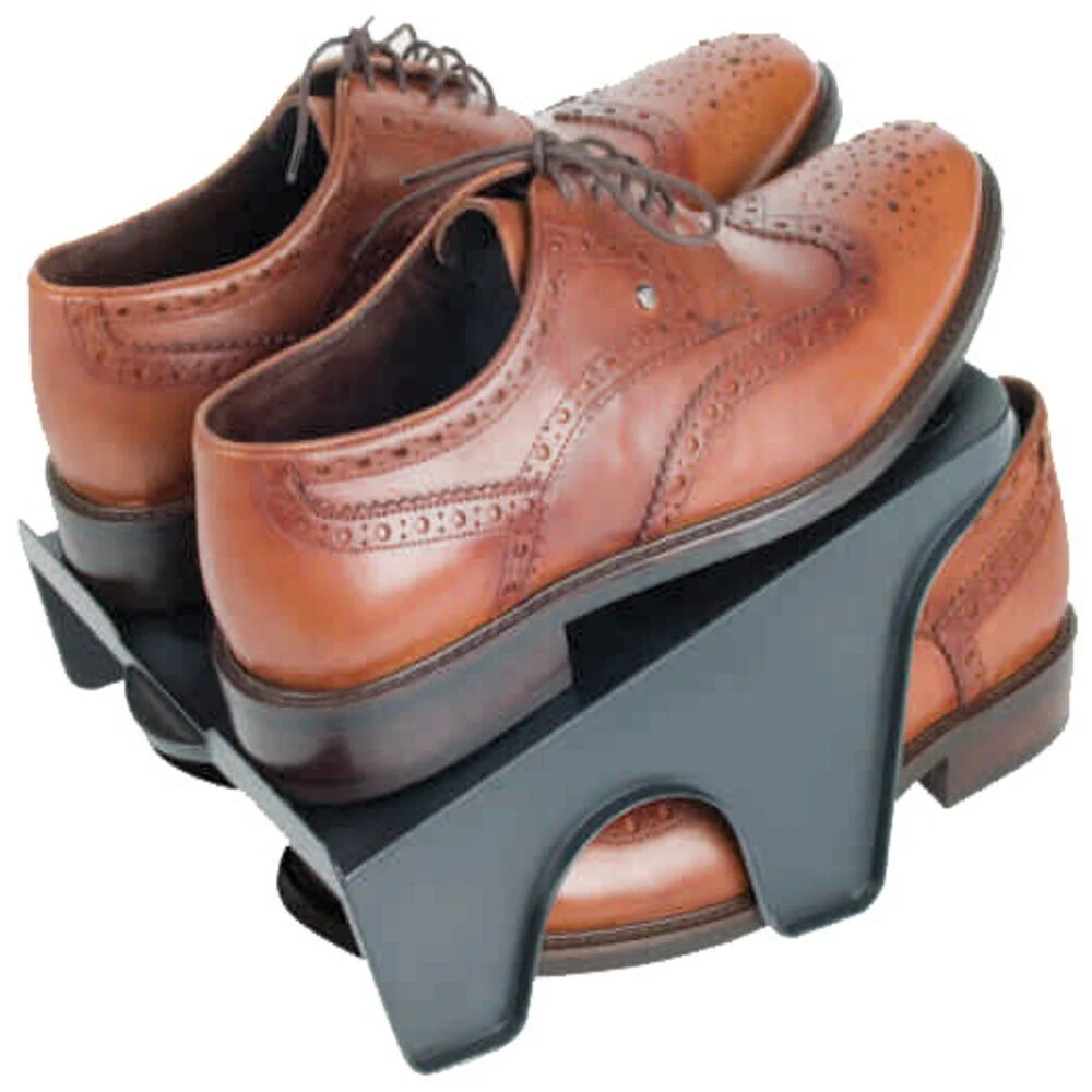 Lot de 2 rampes rangement pour chaussures Sun Day polypropylène noir