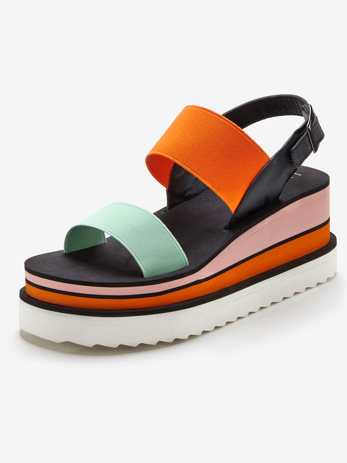 Sandales design cool et tendance en duo de couleurs