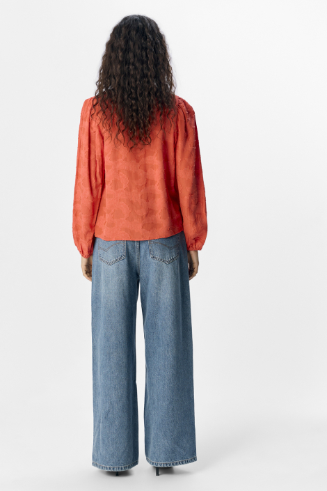 Object oranje dames blouse