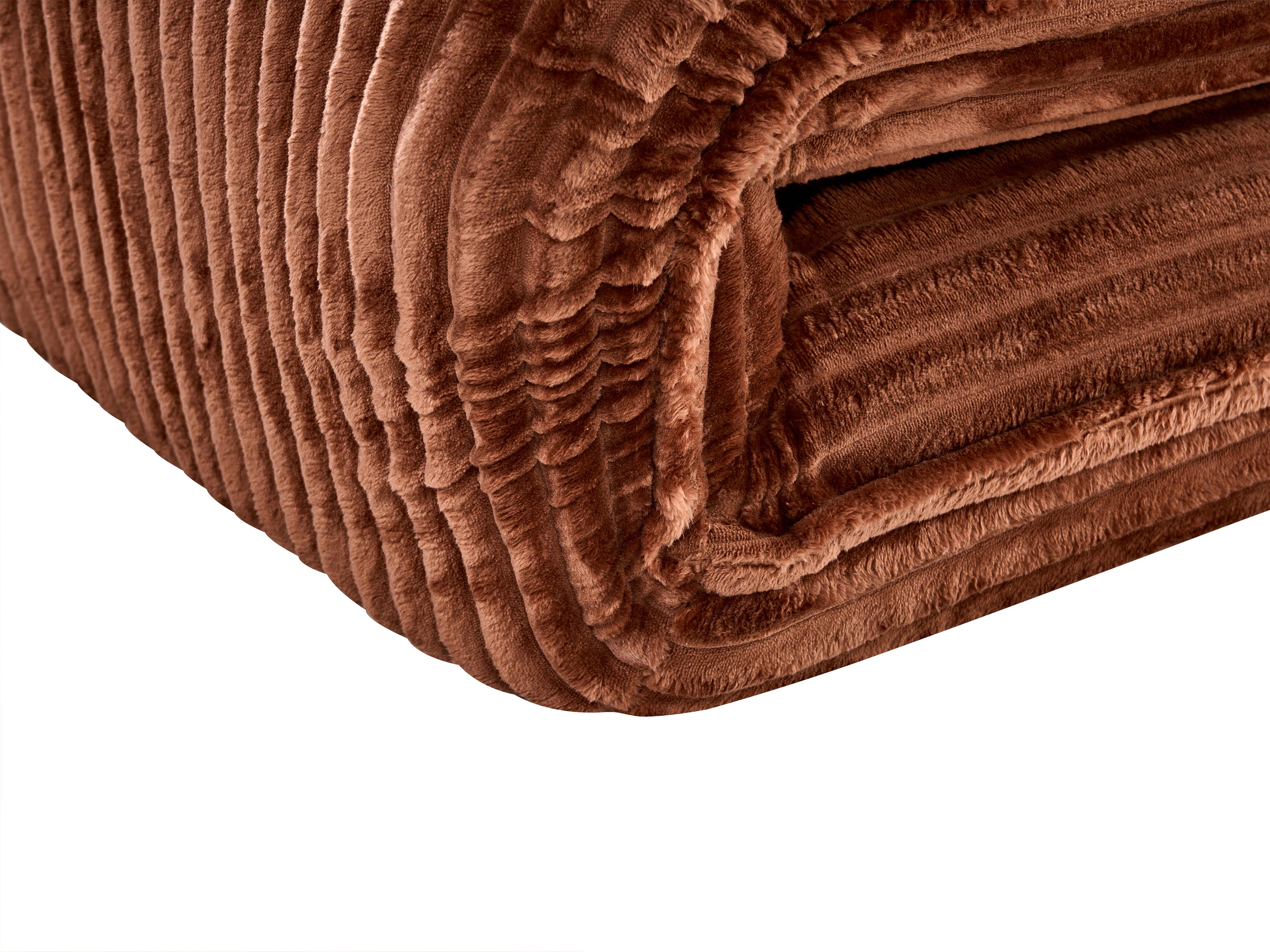 Eenpersoons slaapbank LYSEKIL Corduroy Goudbruin
