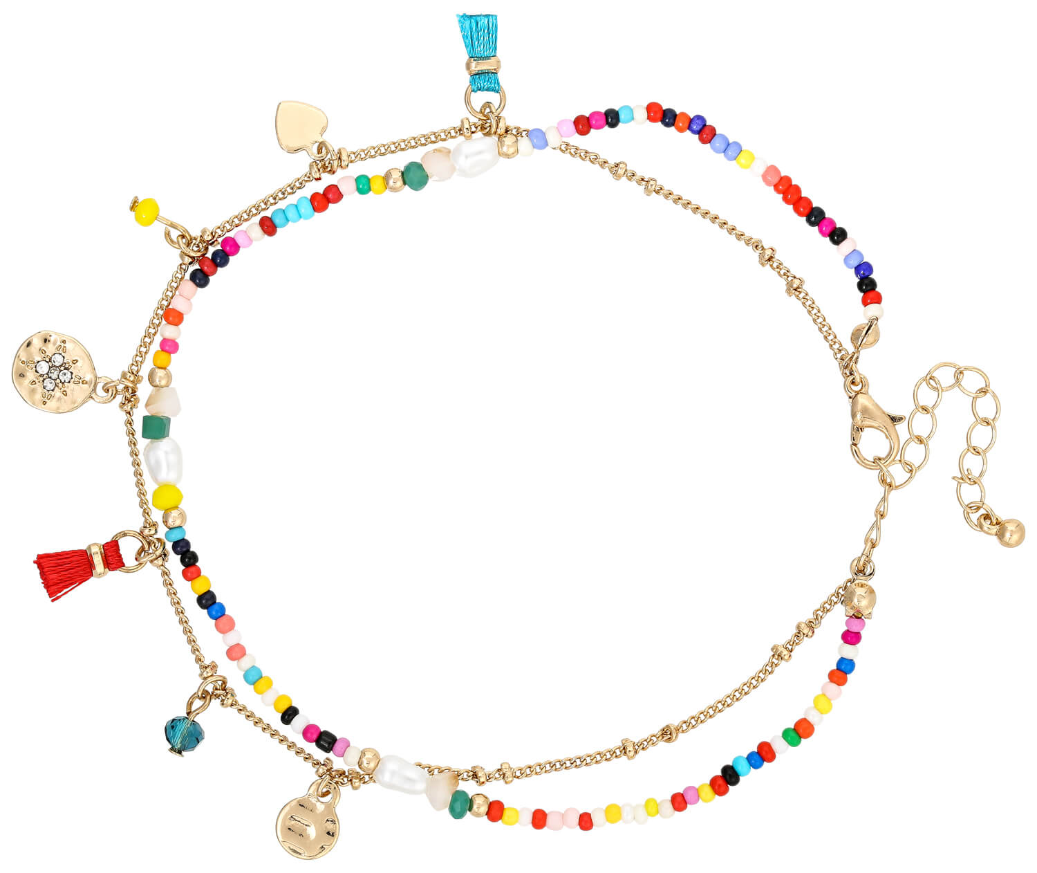 Fußkettchen - Colorful Pearls