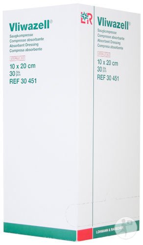 Lohmann & Rauscher Vliwazell Compresse Absorbante Stérile 10x20cm 30 Pièces (30451)