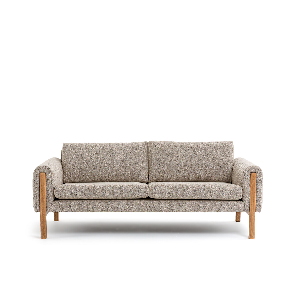 LA REDOUTE INTERIORS<br>Sofá texturizado de 3 lugares, Vino