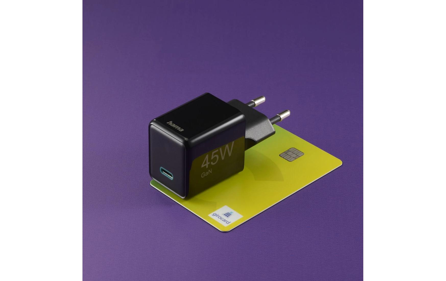 USB-Wandladegerät Gan charger USB-C 45 W SchwarzSuper-Mini-GaN-Ladegerät USB-C