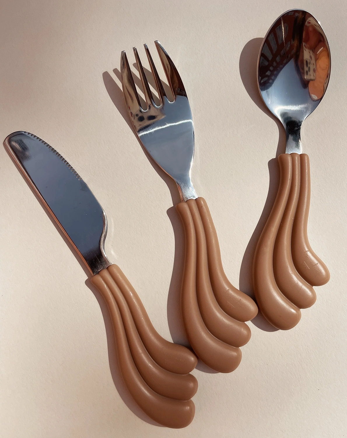 Besteck-Set WAVE 3er-Set in blush
