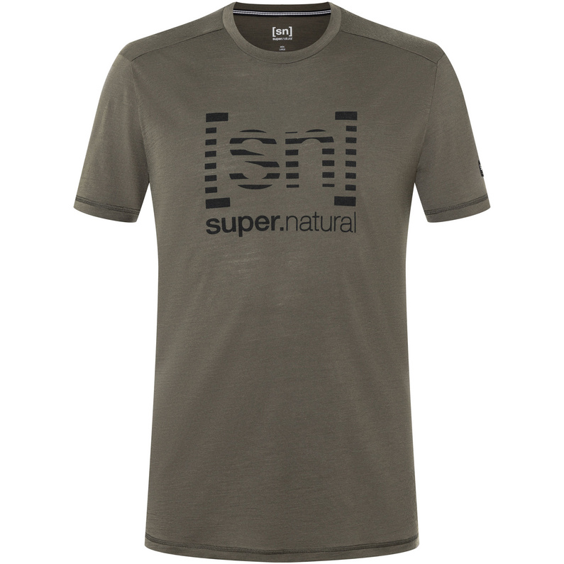 Super.Natural Herren Grid Logo T-Shirt