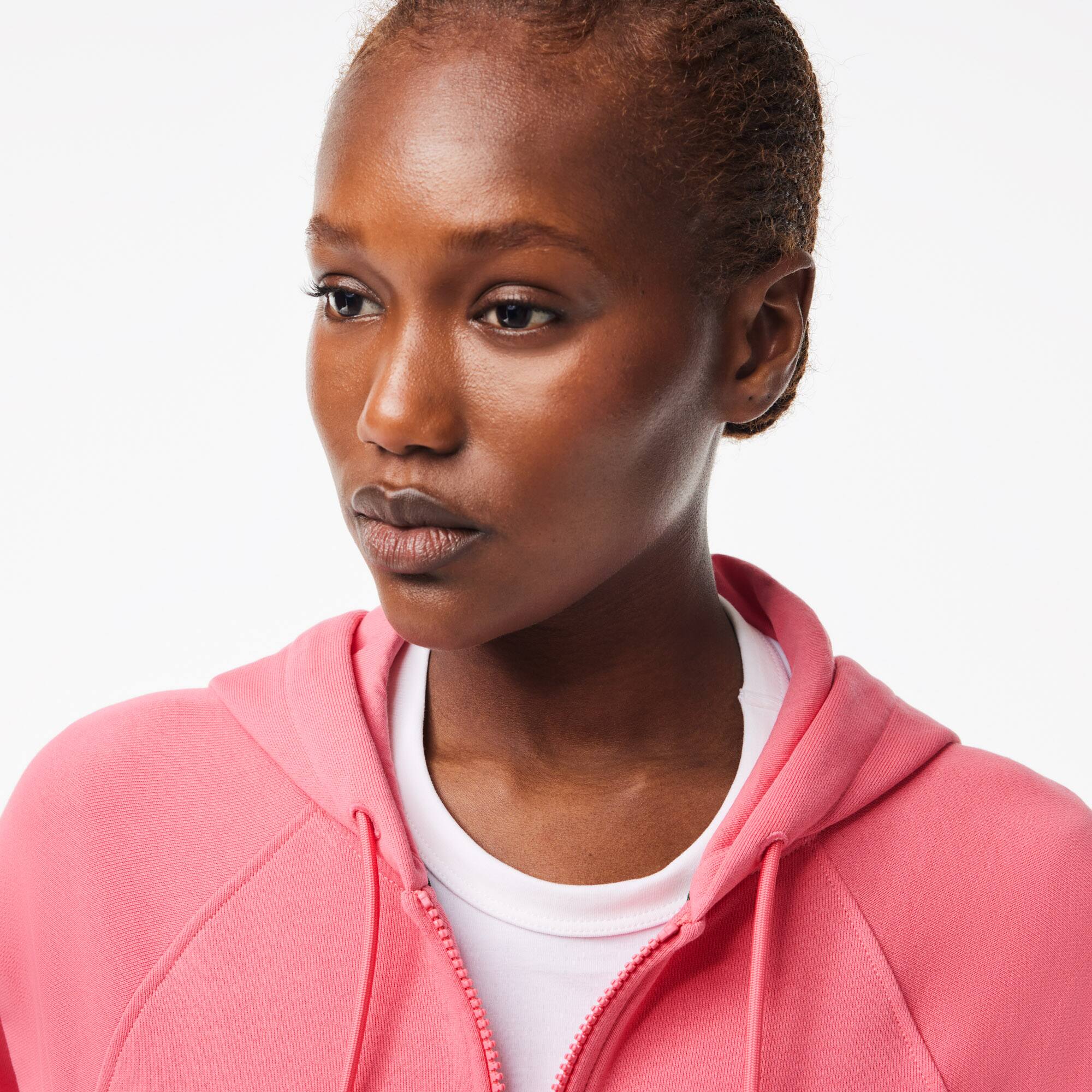 Damen LACOSTE Jogger-Sweatshirt mit Kapuze aus Bio-Fleece Sweatshirts - Rosa - Lacoste - Damen