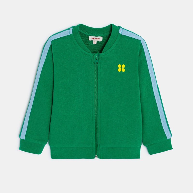 Cardigan bébé garçon vert en coton recyclé Catimini Vert