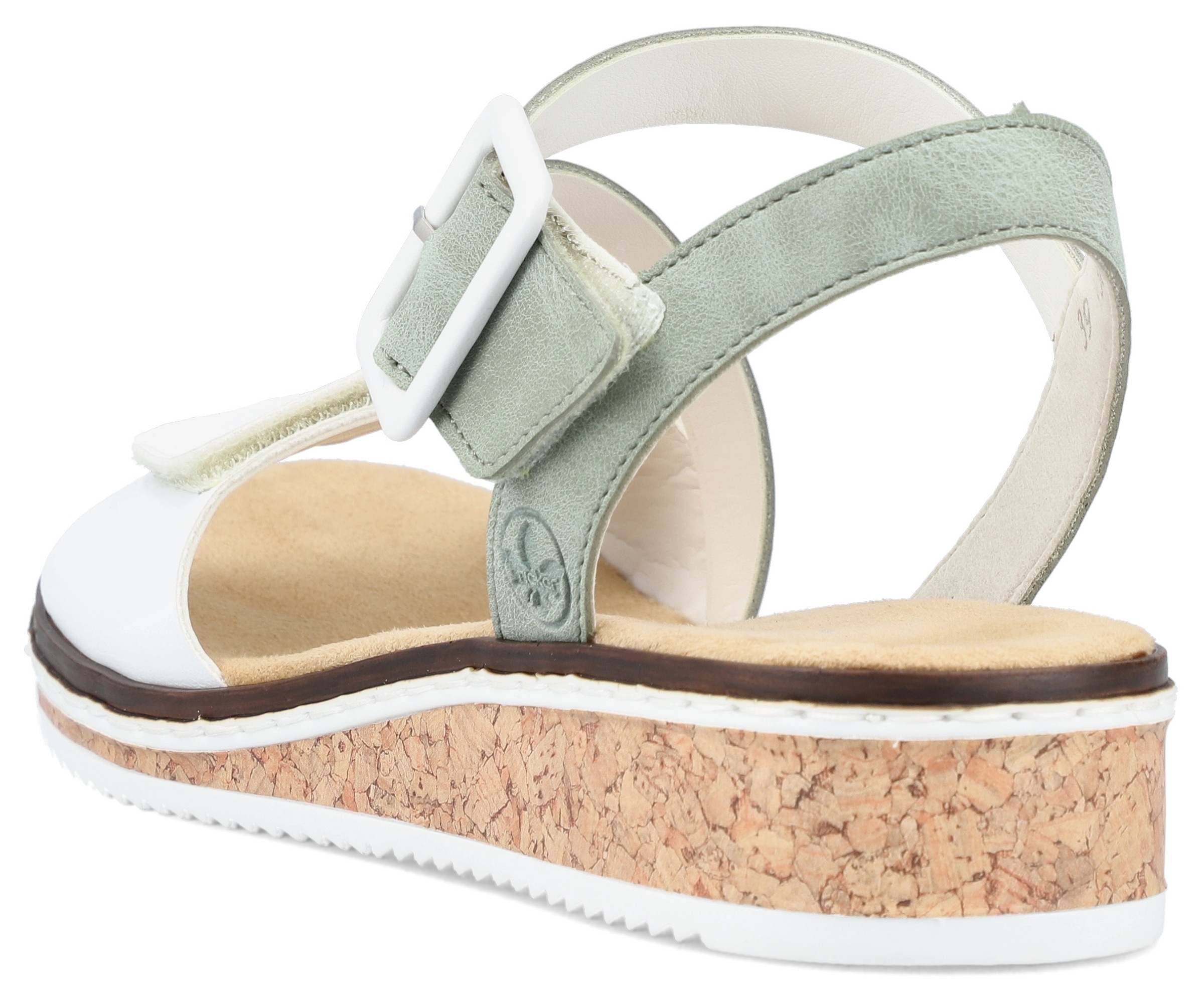 Rieker Riemchensandale  Sommerschuh, Sandalette, Keilabsatz, mit asymmetrischem Riemchen