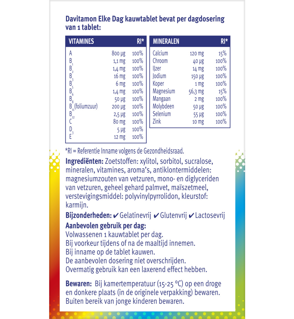 Davitamon Elk dag (60 kauwtabletten)