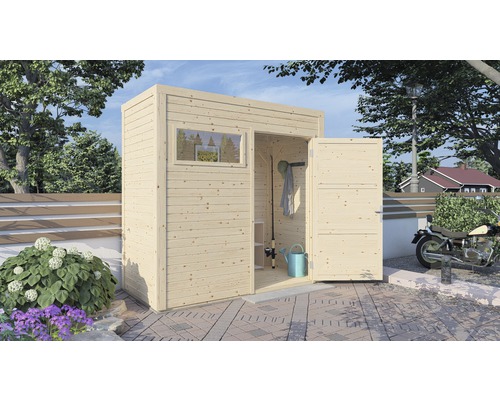 Cubo 1 tuinhuis met vloer, 234 x 121 cm, naturel