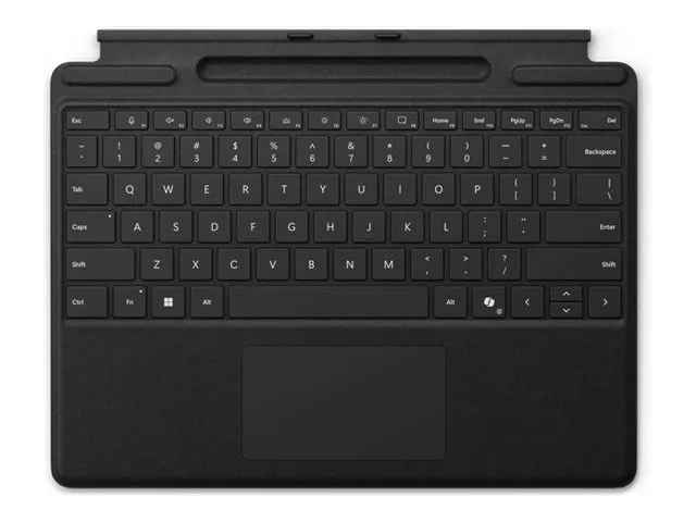 Microsoft Surface Pro Keyboard - Tastatur - med trackpad, accelerometer, Surface Slim Pen 2 opbevaring og opladningsbakke - sort - for Surface Pro 8, Pro X