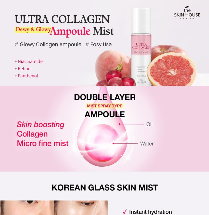 the SKIN HOUSE - Ultra Collagen Dewy & Glow Mist