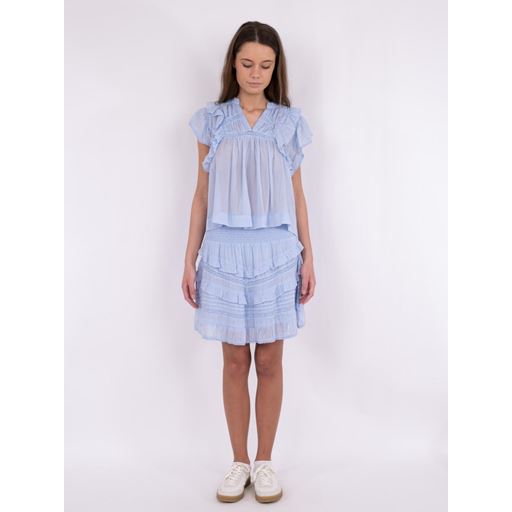 Neo Noir Jayla S Voile Bluse, Light Blue, 42