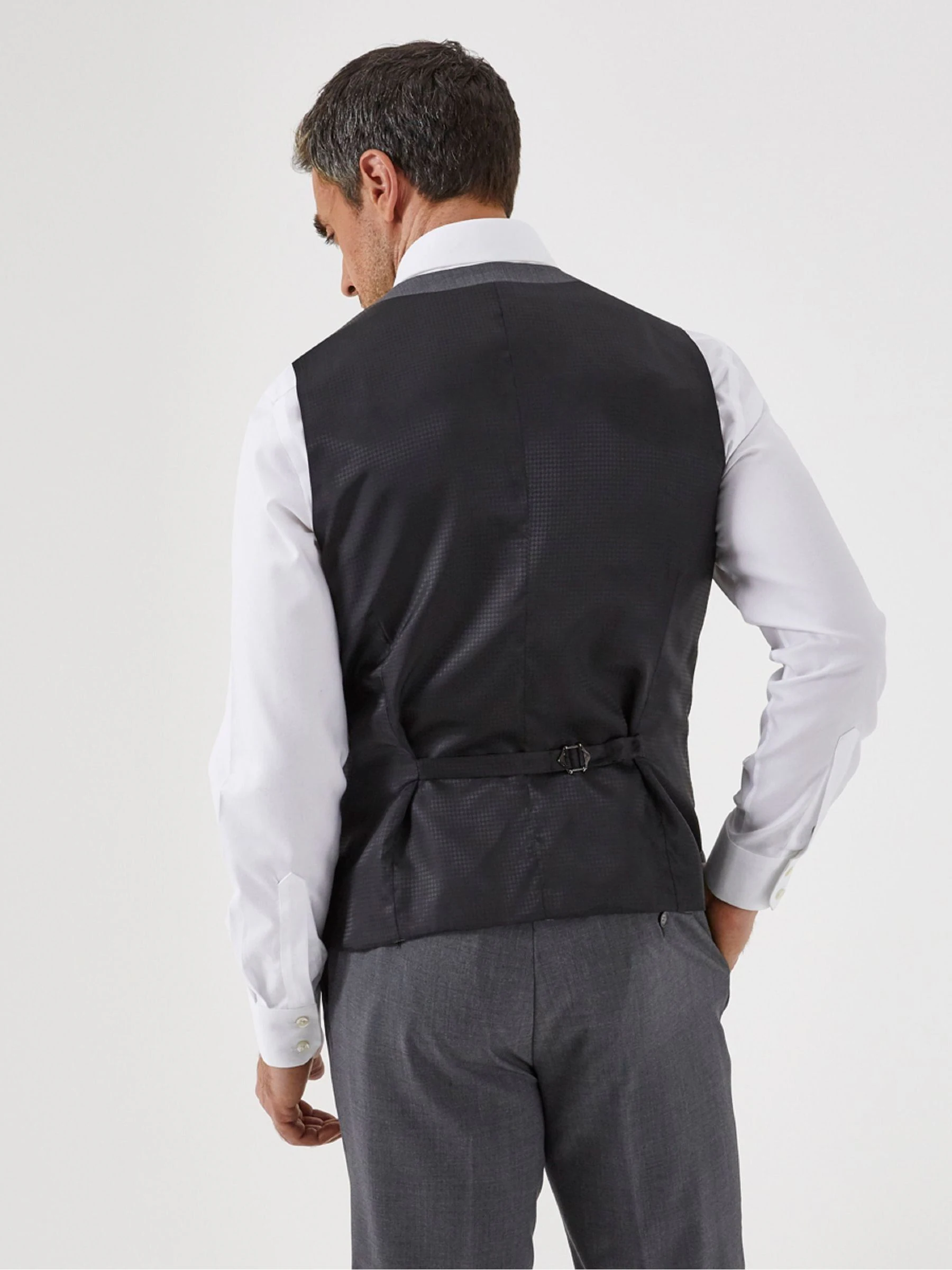 Grijs - Skopes Darwin gilet met single breasted en hoog wolgehalte