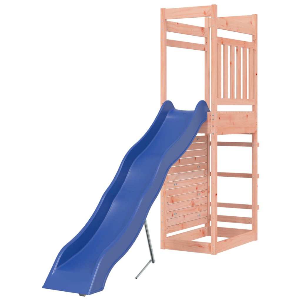 Aire de jeux d'extérieur balançoires toboggan portiques robuste jeux jardin 53 x 267 x 207 cm bois massif de douglas 02_00050