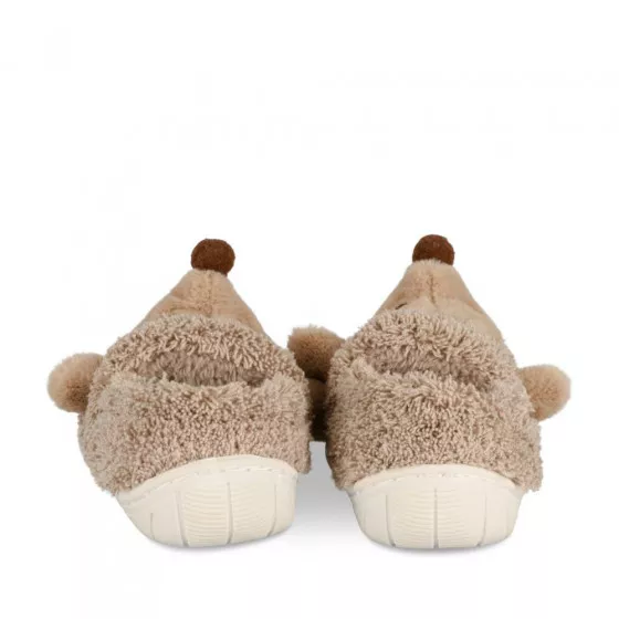 Chaussons peluche hérisson MARRON CHARLIE & FRIENDS