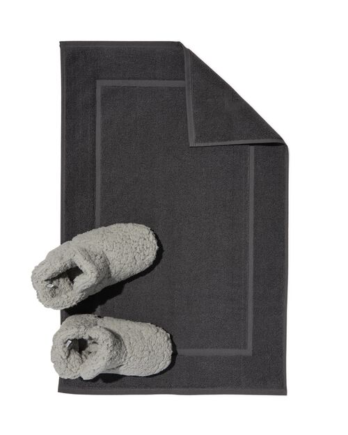 tapis de bain 50x80 qualité épaisse tissu gris foncé