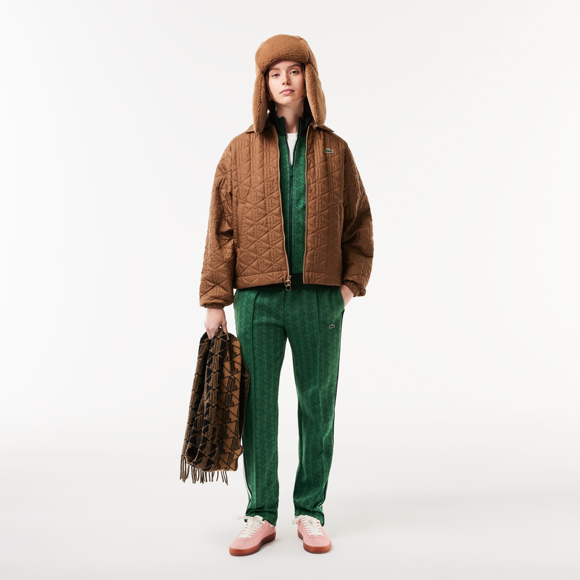 Pantalon de survêtement Paris avec monogramme Pantalons de survêtement - Vert - Lacoste - Femme