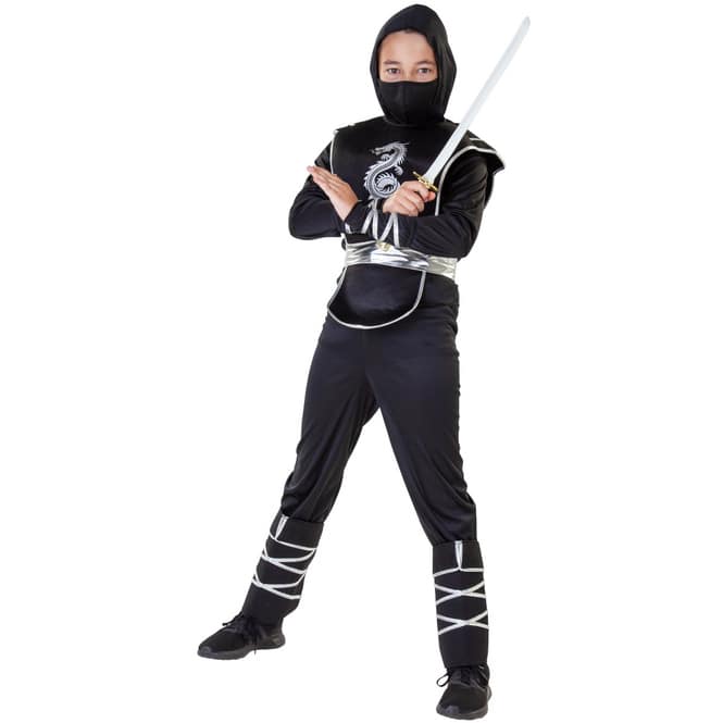 Kostüm - Ninja - 7-teilig - für Kinder - verschiedene Größen