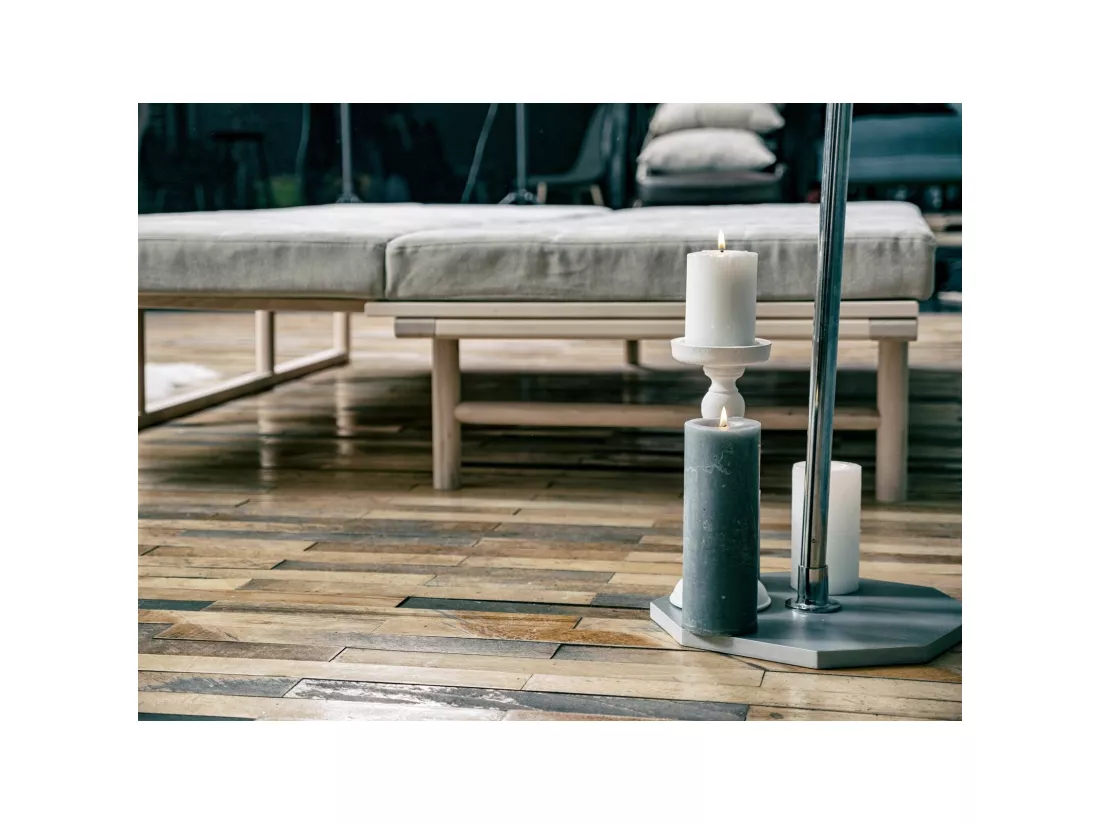 Canapé Lit Convertible Design en Tissu Beige et Bois Gris cendré