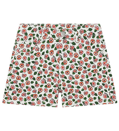 Kenzo Shorts - Denim - Ivory/Pink m. Blumen