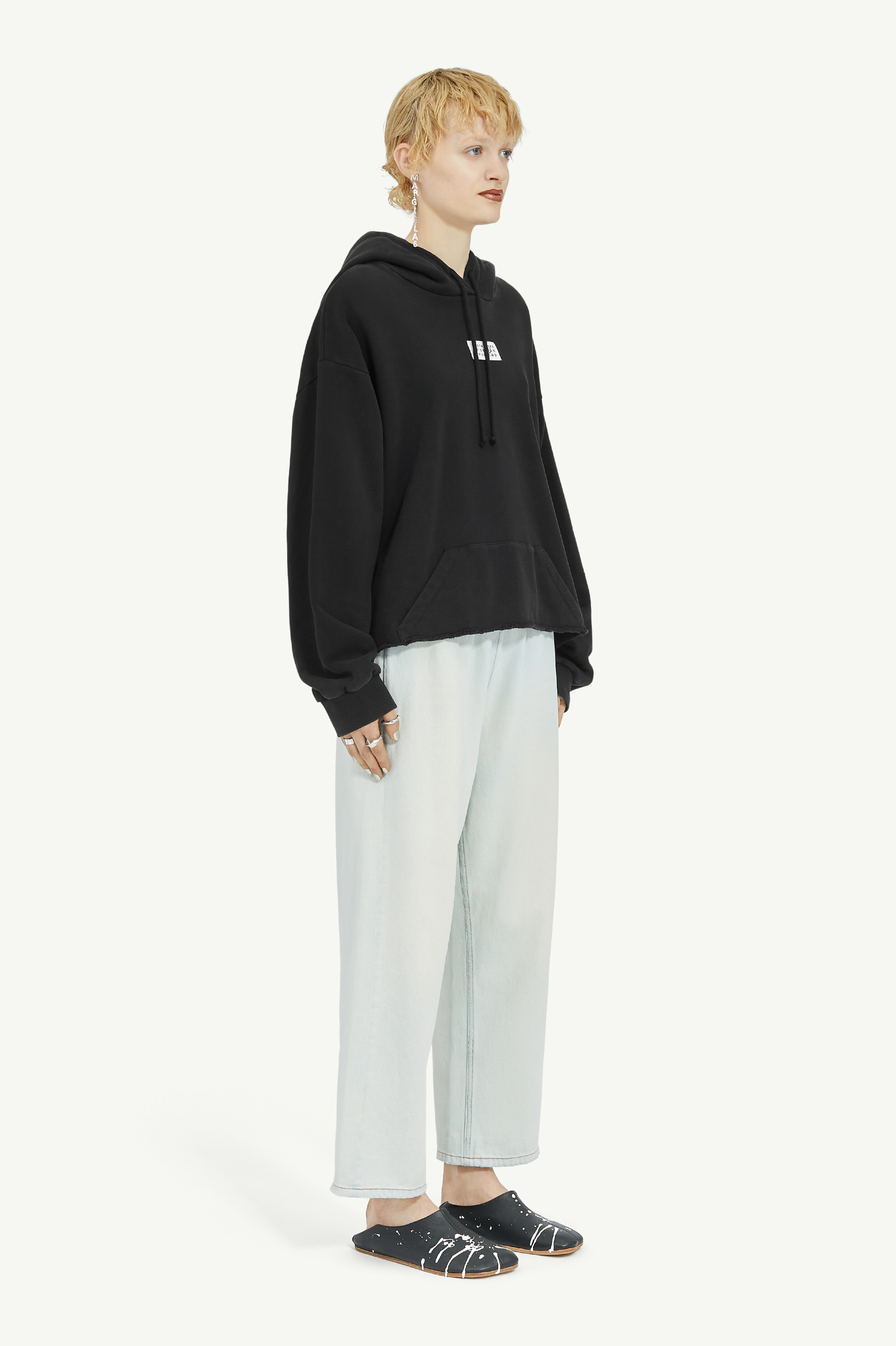 Pull en coton non brossé noir