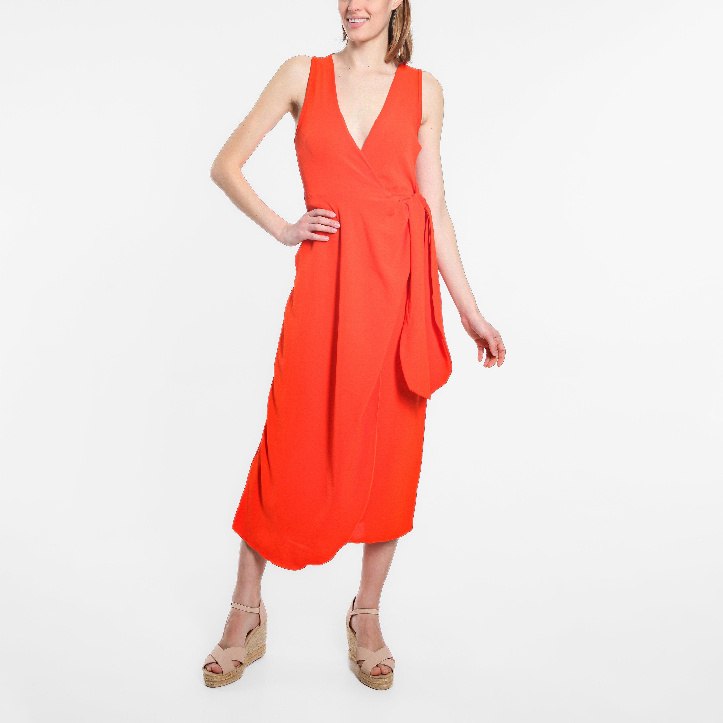 Be You Sleeveless Sleeveless Wrap Dress