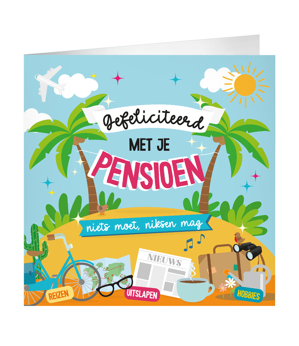 Pensioen Wenskaart 23cm