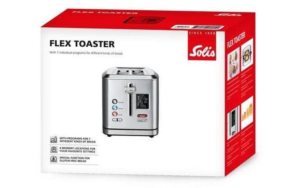 Toaster Flex Typ 8004 Silber<br>Individuell einstellbarer Toaster für verschiedene Sorten Brot und Gebäck