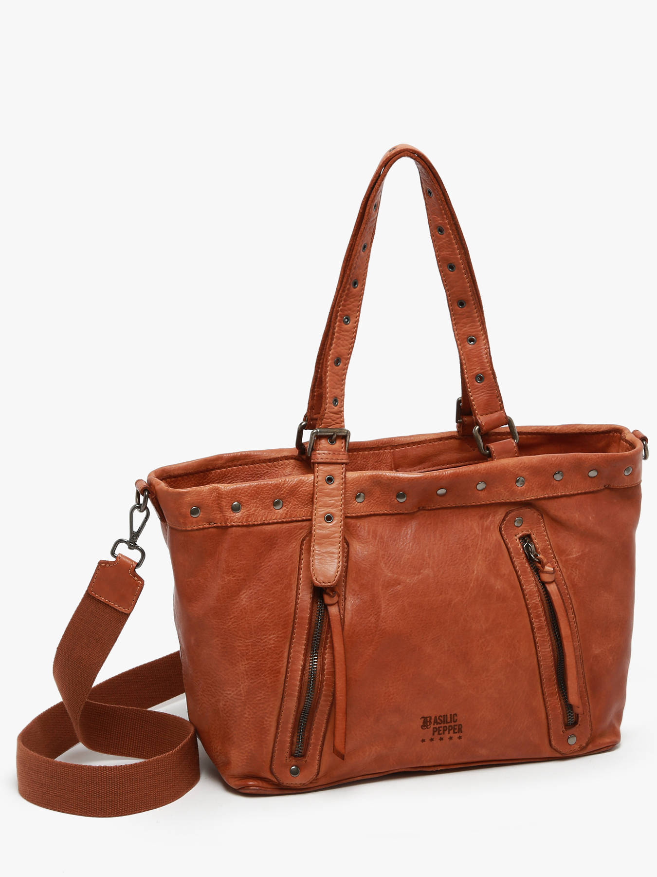 Sac bandoulire Barcelone cuir BASILIC PEPPER