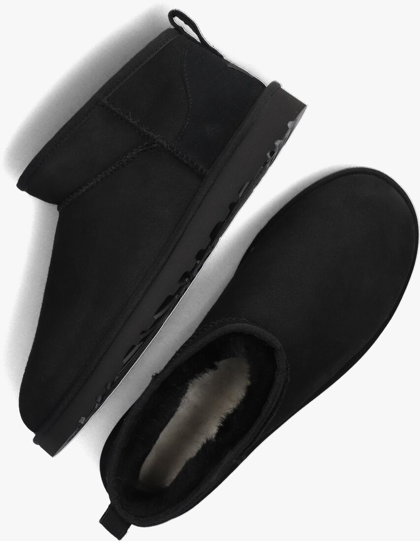 zwarte ugg vachtlaarzen m classic ultra mini