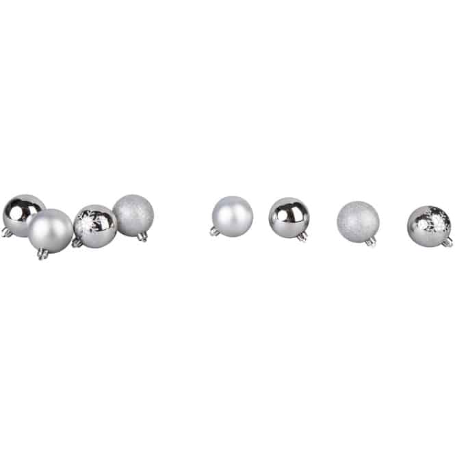 Christbaumkugeln - silber - Ø  ca. 6 cm - 30 Stück