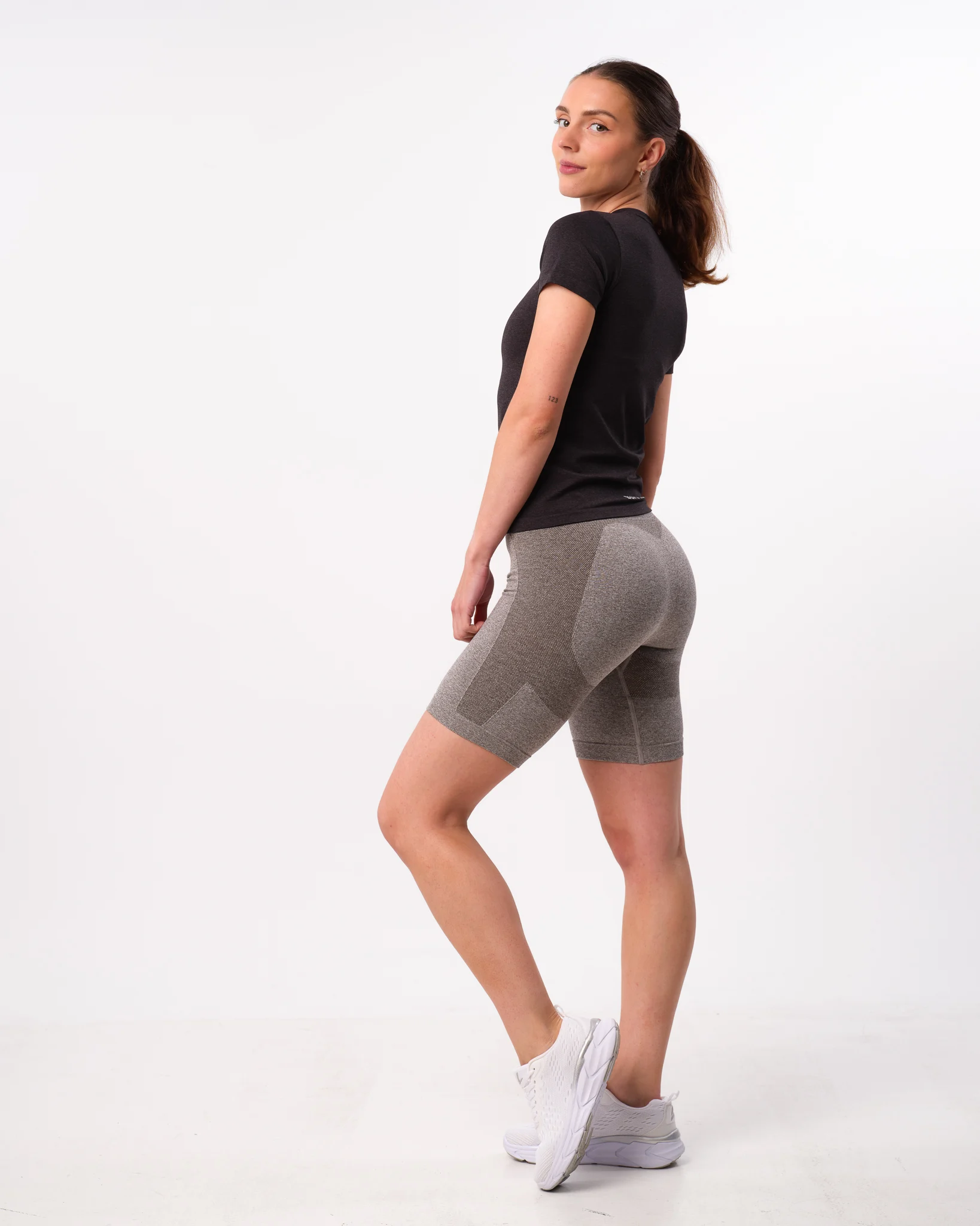 Bumpro Power Up! Biker Shorts Mid Grey Marl