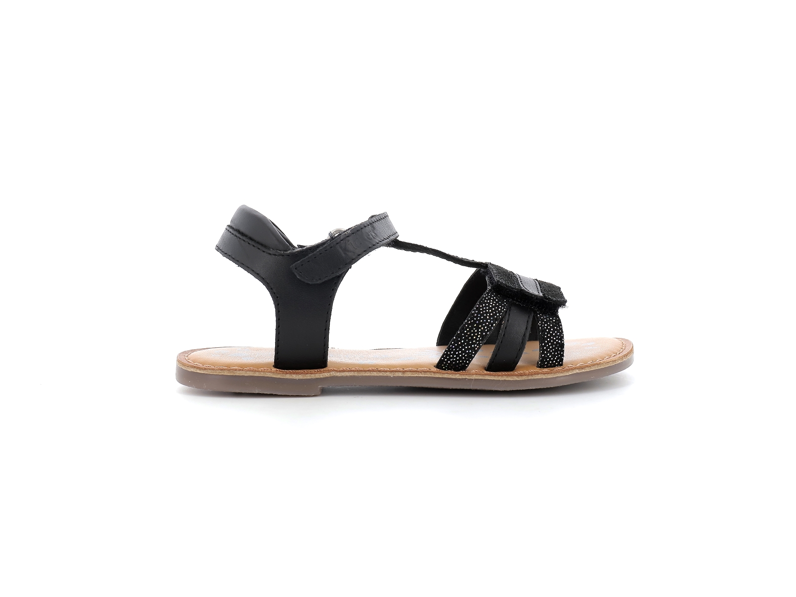 Kickers-DIAMANTO Cuir Noir paillette