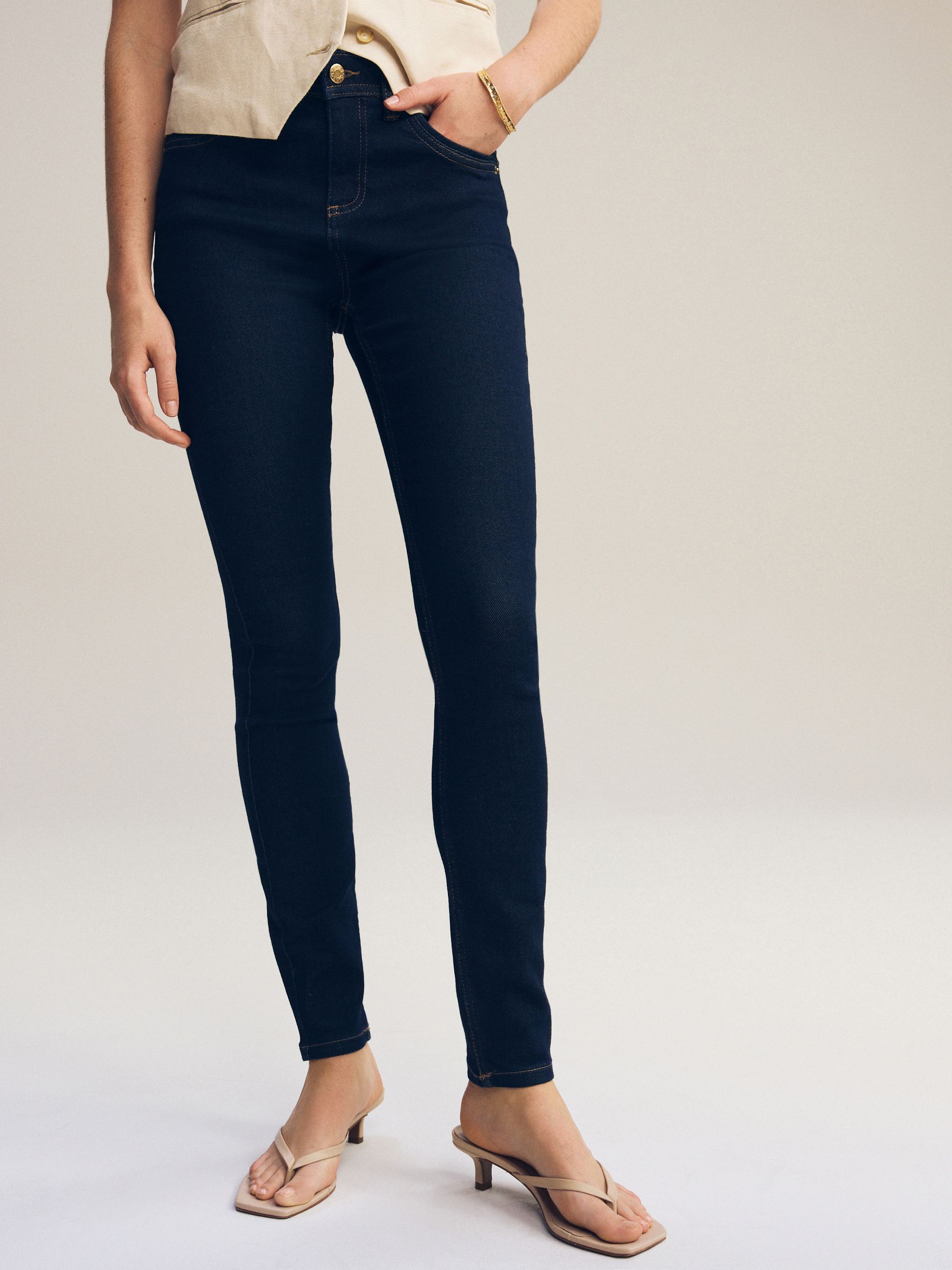 Blauw met wassing - Superzachte skinny jeans