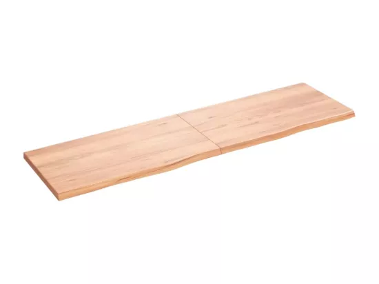 Comptoir de salle de bain marron 180x50x(2-4) cm bois traité