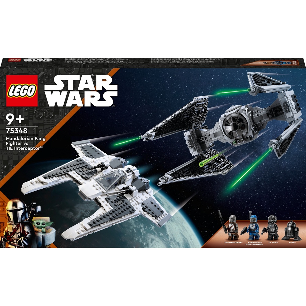 LEGO Star Wars 75348 Mandalorian Fang Fighter vs. TIE Interceptor Set