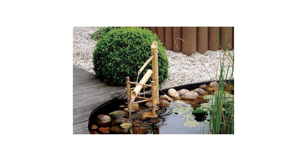 UbbinkAcquaArte - Bamboe watertuimelaar waterornament  (Bruin)