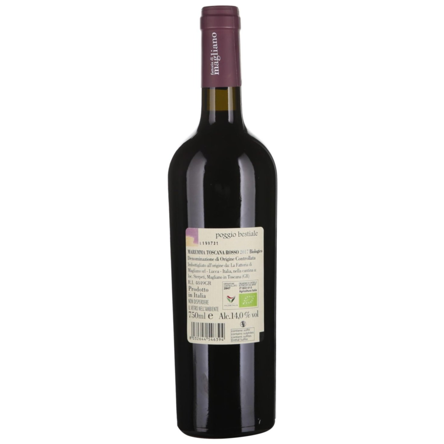 Maremma Toscana DOC Poggio Bestiale Fattoria di Magliano -75cl