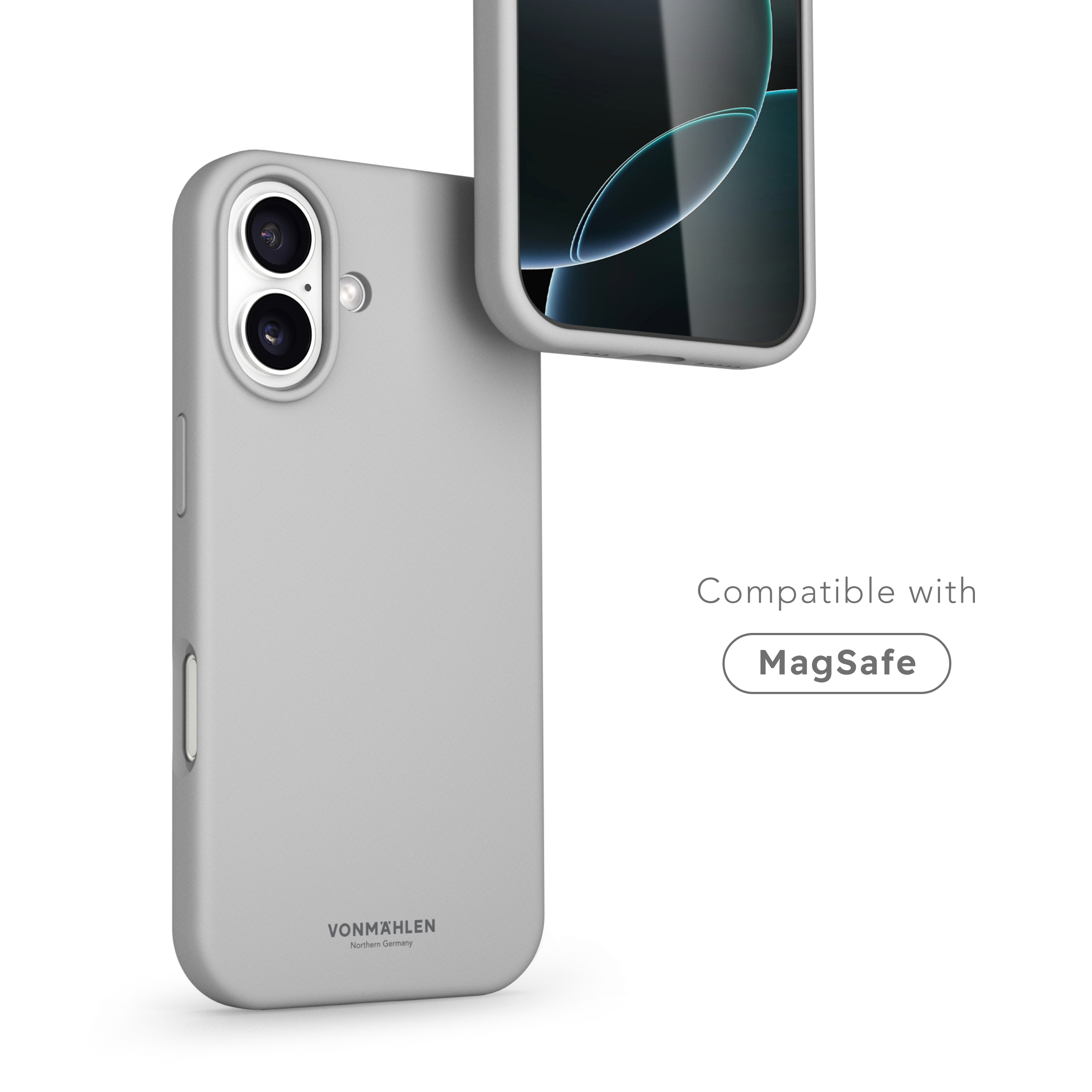 iPhone 17 MagSafe Soft Silicone Hülle Case Recycled (MSC00101) - Light Gray