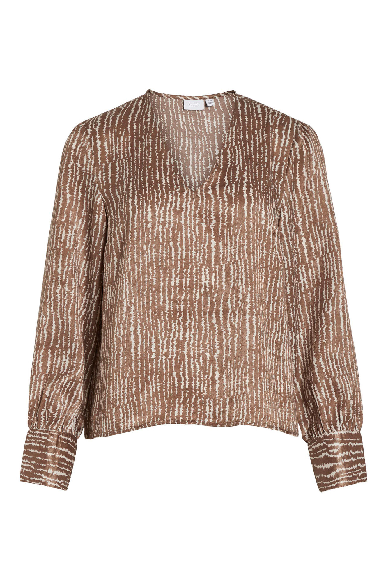 Blusa de cetim Vila - Cinza