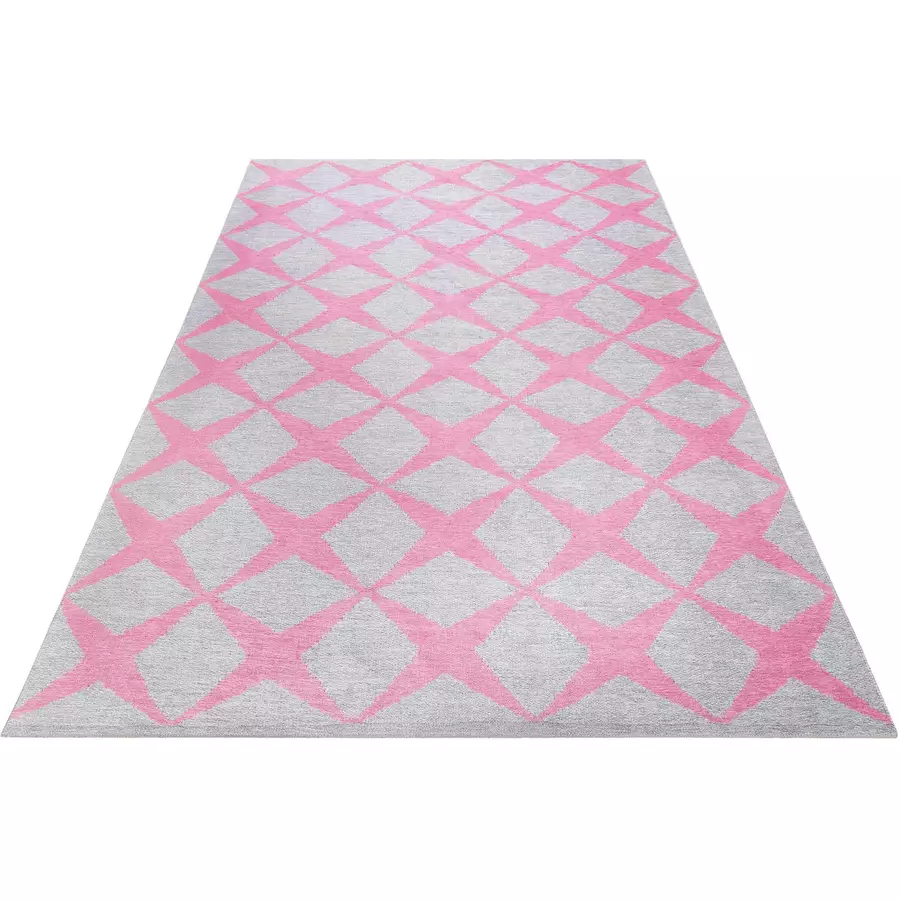 Esprit Kurzflorteppich CALEDON grau rosa