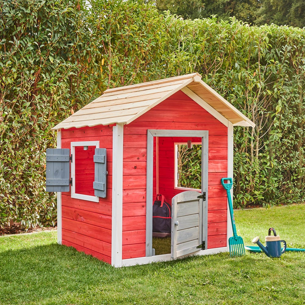 Home Deluxe - Speelhuis - HET KLEINE KASTEEL - 101 x 106 x 128 cm, FSC-gecertificeerd kinderspeelhuis, TÜV-getest - incl. montagemateriaal | Tuinhuis, houten speelhuis, kinderspeelhuis