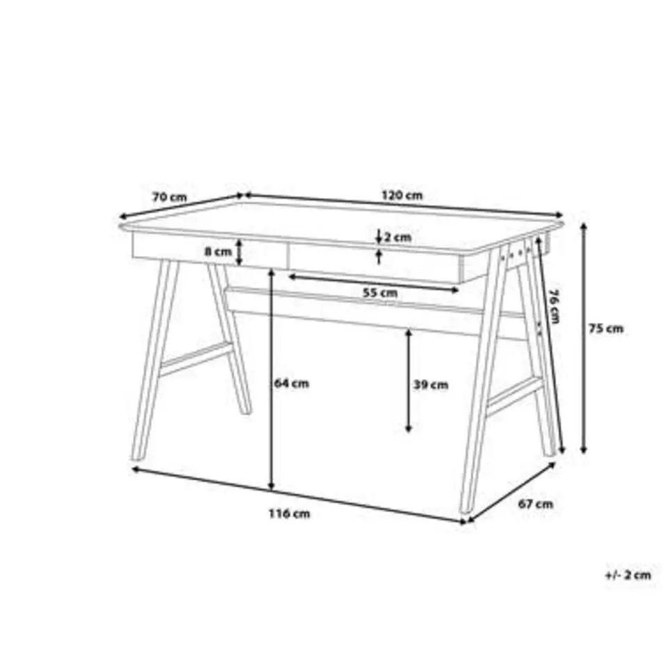 SHESLAY - Bureau - Wit - MDF