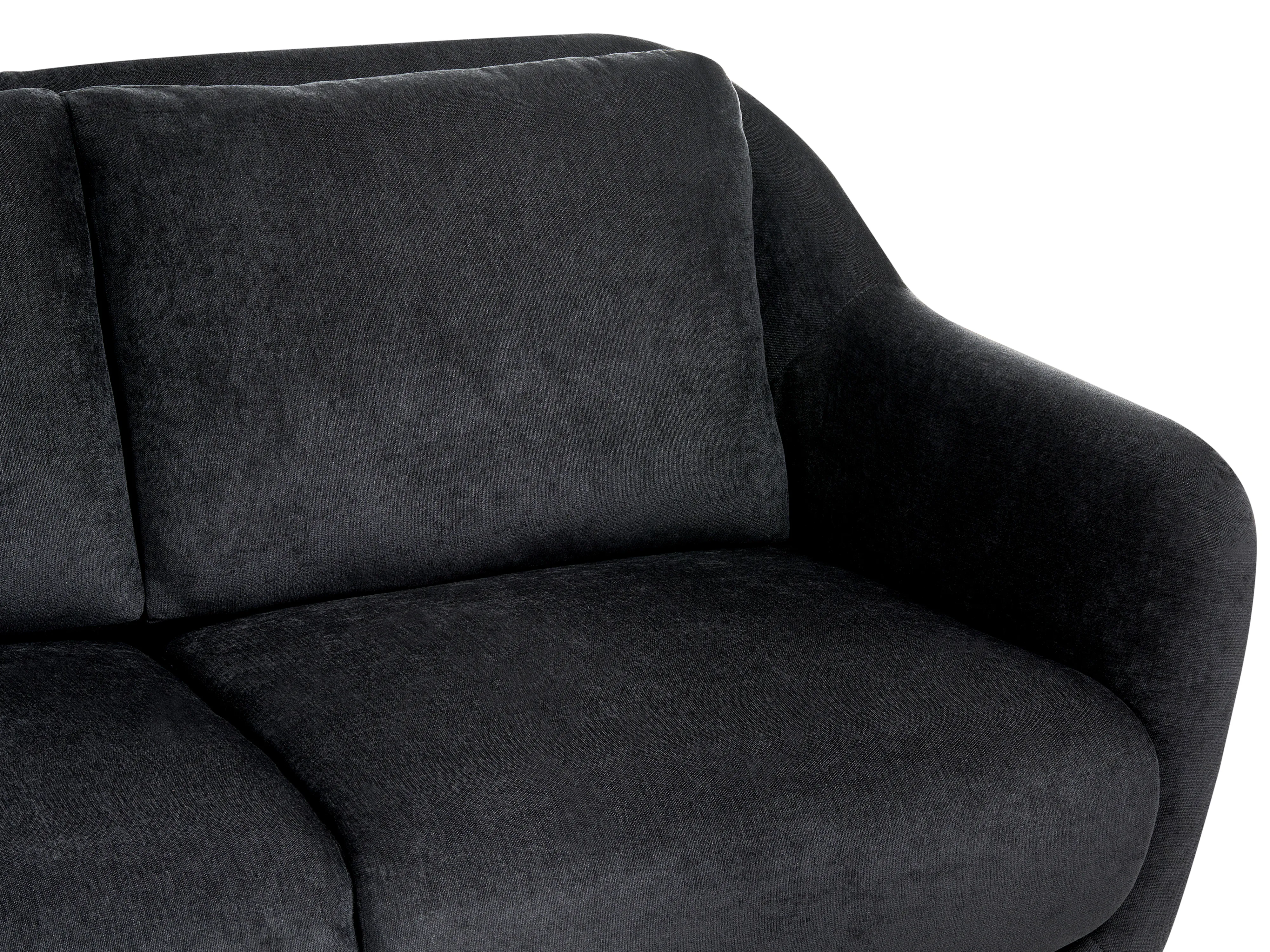 Bank 2-zits EIBY Chenille Zwart