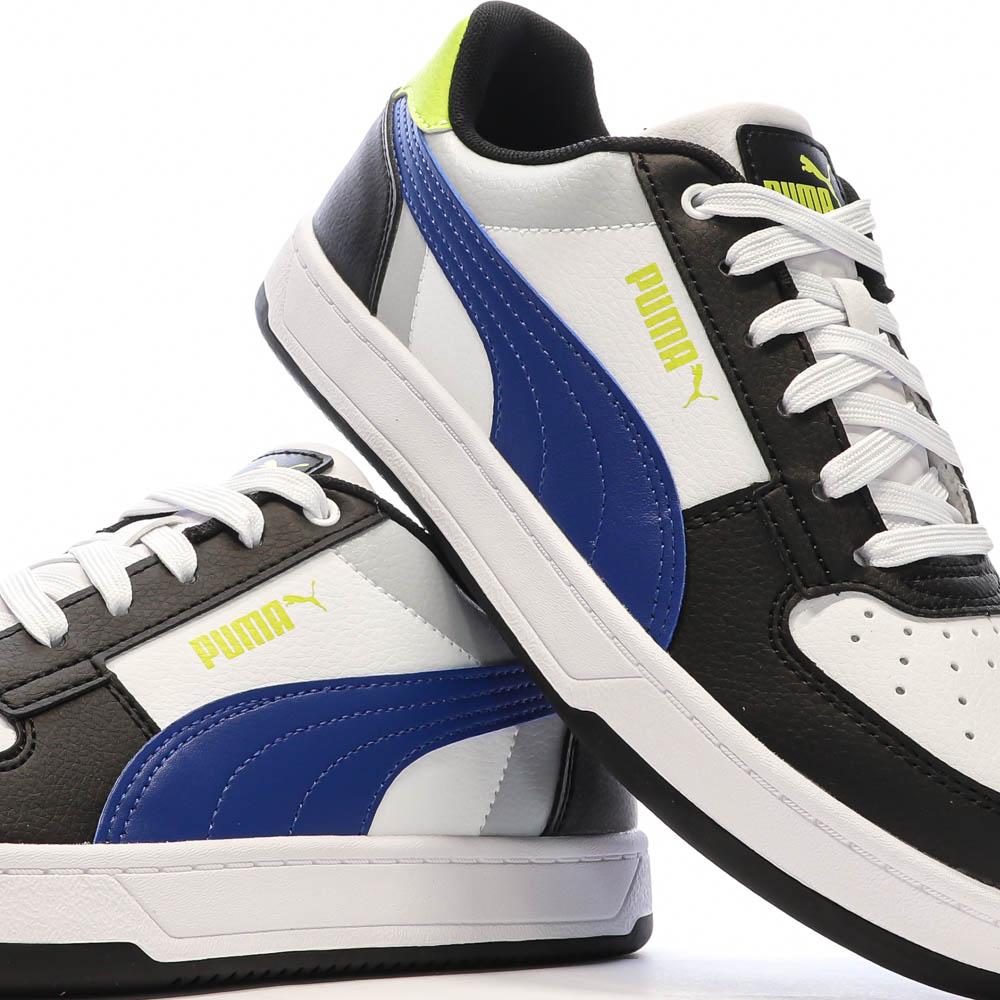 Puma Baskets Blanches/Noir/Marine Garçon Puma Caven 2.0