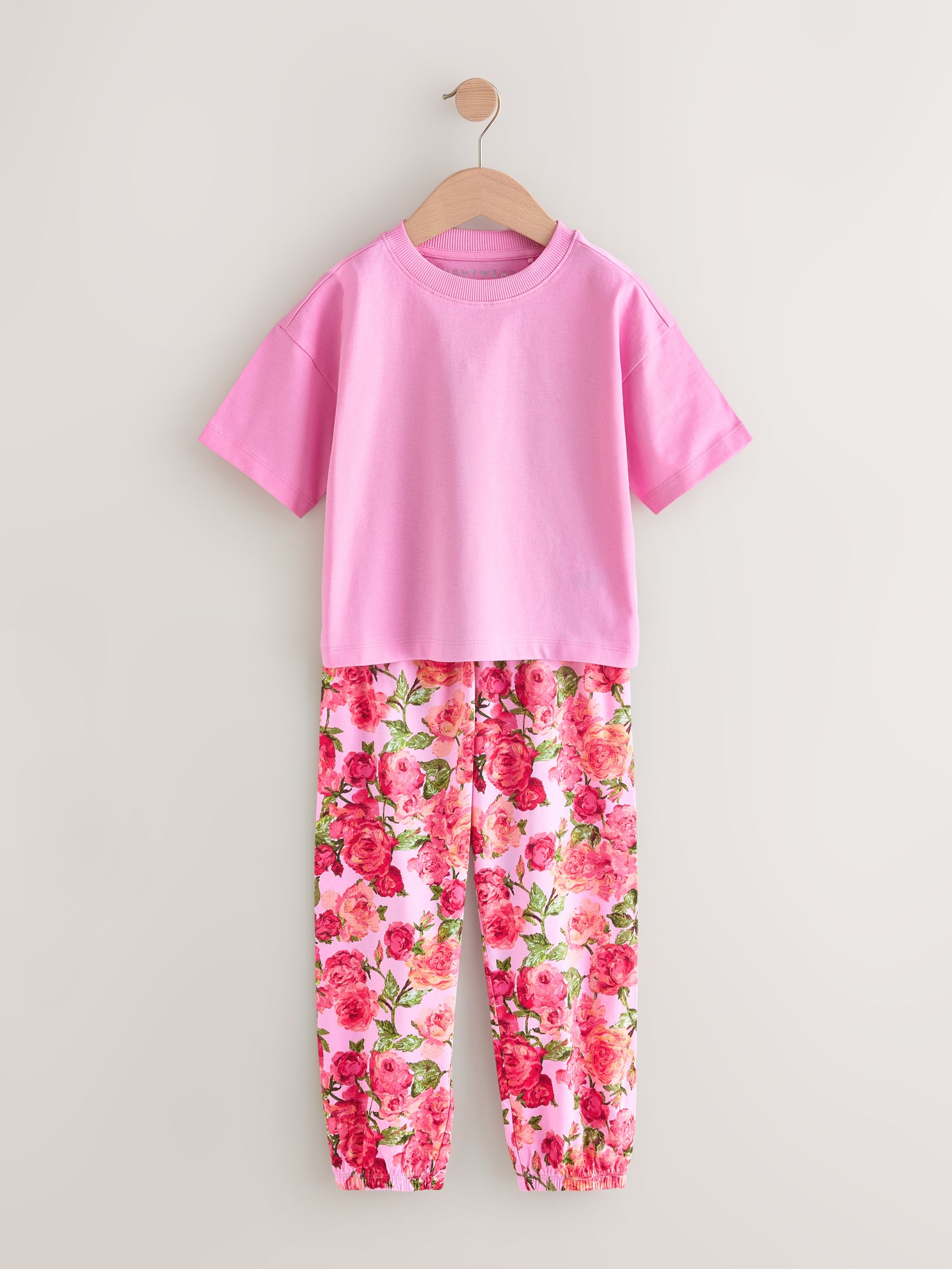 Roze/zwart - Floral Pyjamas 3 Pack (3-16yrs)