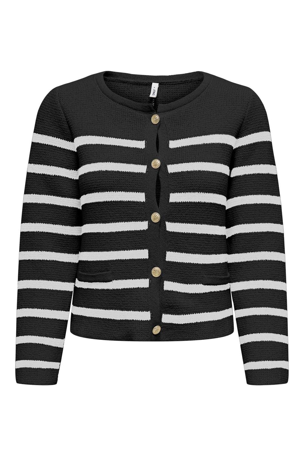 Only Onllaura Life Ls O-Neck Cardigan Cc Knt 4744977 black w cloud dancer