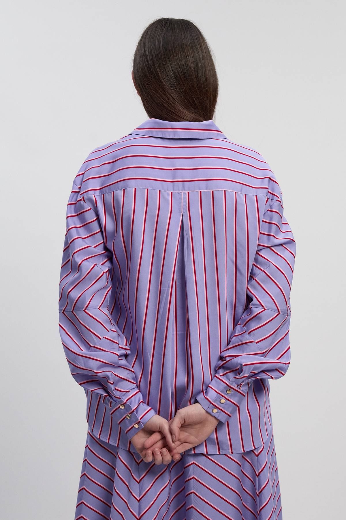 KarenMillen Chemise ajustée à rayures en coton